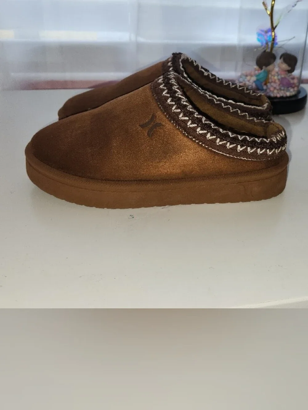 Hurley Kids Brown Cozy Slip-On Slippers